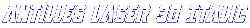 Antilles Laser 3D Italic Schriftart